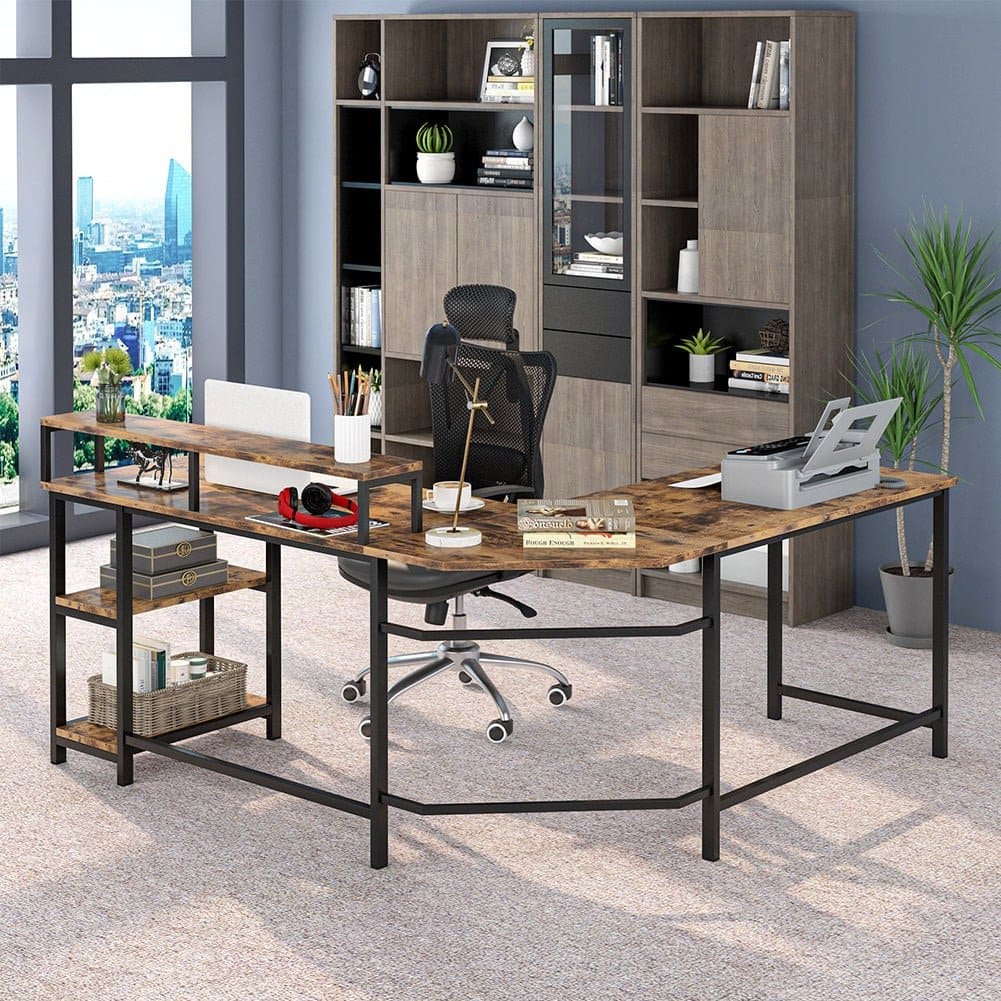 ODK Scrivania Gaming, Scrivania Computer 127x127cm con Supporto Monitor, Scrivania ad Angolo con Porta Cuffie per Gamer, Nero ODK Scrivania Gaming, Scrivania Computer 127x127cm con Supporto Monitor, Scrivania ad Angolo con Porta Cuffie per Gamer, Nero