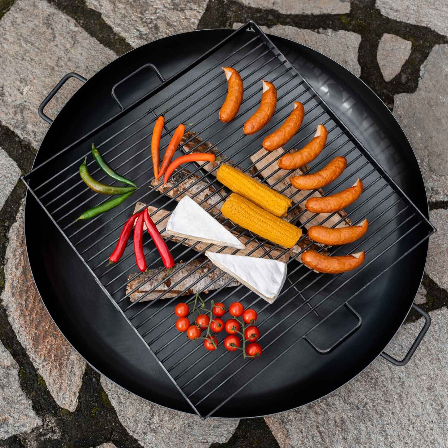 Cook King - Barbecue, Griglia in acciaio grezzo per braciere, Griglia, bisteccheria