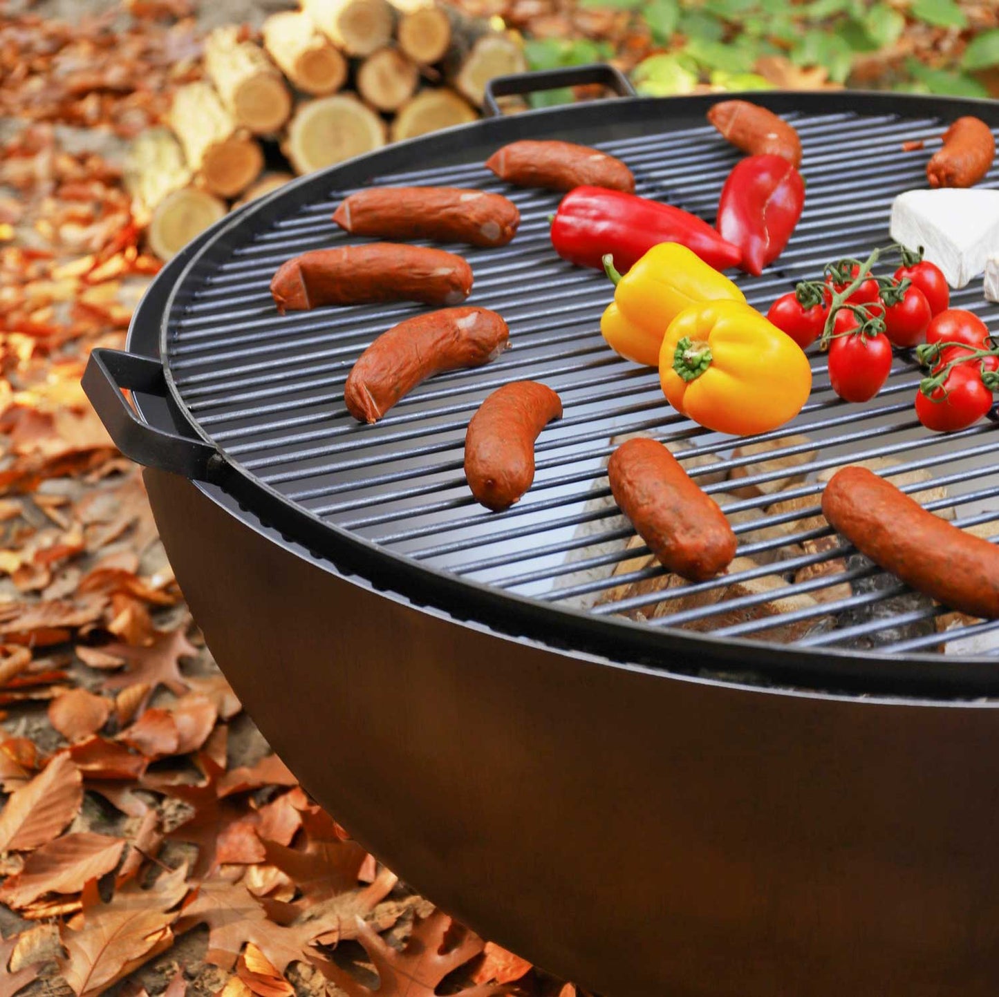 Griglia di cottura, 4 manici in acciaio grezzo per braciere, Griglia, Barbecue, Cook King, 1