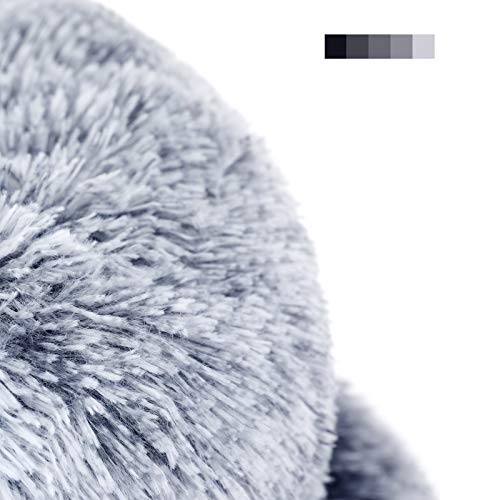 Letto per cani, Lettino per cani, Cuscino per Cani, Peluche Lungo, Diametro di 80 cm, Imbottitura Morbida, Feandrea, 8