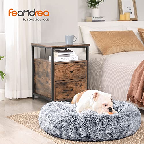 Letto per cani, Lettino per cani, Cuscino per Cani, Peluche Lungo, Diametro di 80 cm, Imbottitura Morbida, Feandrea, 3