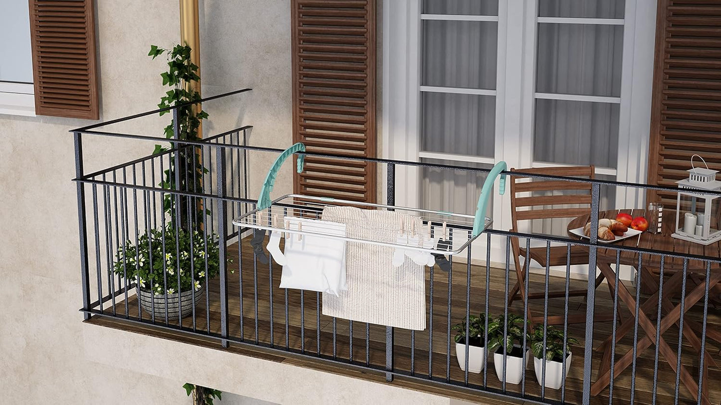 Stendibiancheria, Stendibiancheria da balcone, Lunghezza stendibiancheria 10m, Stendino da balcone, Colombo BALCONY 10, 4