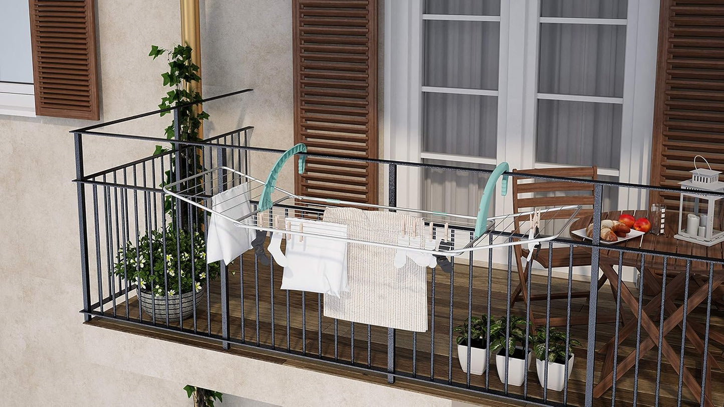 Stendibiancheria, Stendibiancheria da balcone, Lunghezza stendibiancheria 18m, Stendino da balcone, Colombo BALCONY 18, 4