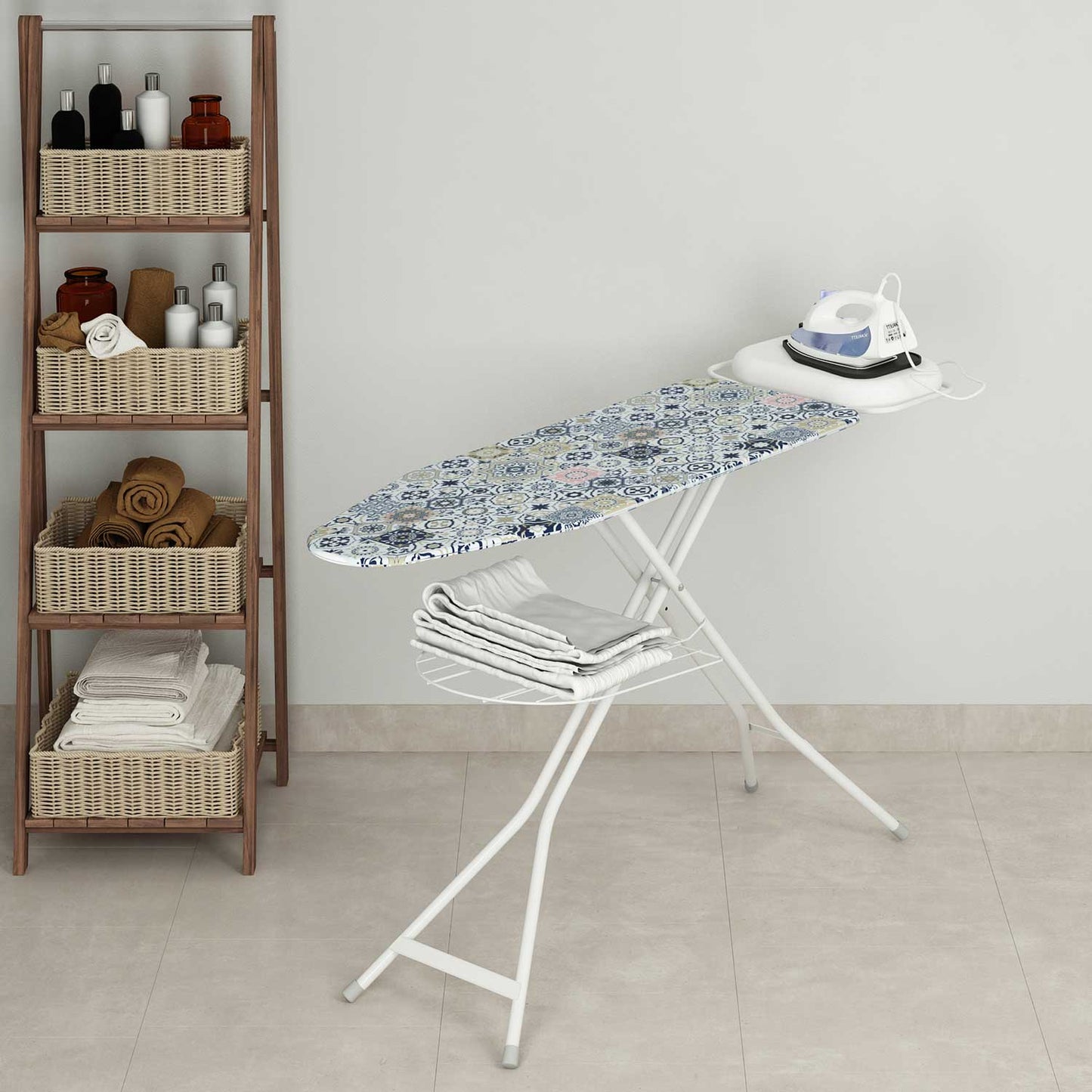 Colombo TURBO VAPOR, Asse da stiro, 120x40 cm, Supporto per ferro da stiro, Porta biancheria, Fatto in Italia, 2