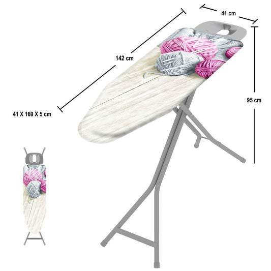 Asse da stiro, tavolo da stiro, 120x40cm, altezza regolabile in 6 posizioni fino a 95cm, copriasse da stiro 100% cotone, Colombo PROFI , 2