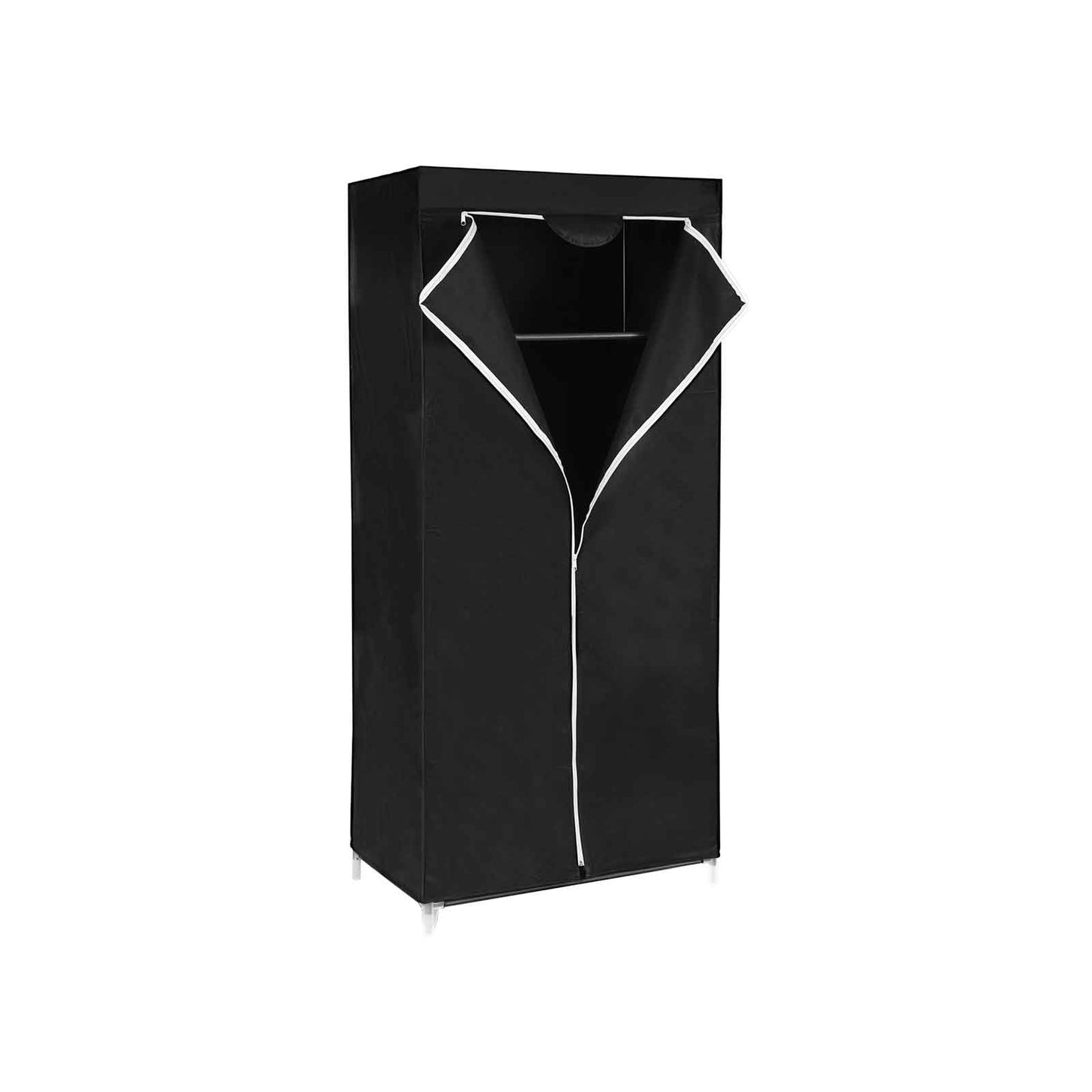 Armadio in Tessuto, Armadio portatile, Armadio pieghevole con asta di sospensione, Nero, SONGMICS, 3