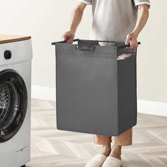 VASAGLE, Mobile Portabiancheria, Cesto Portabiancheria, Portabiancheria Sporca Salvaspazio, Cesto biancheria