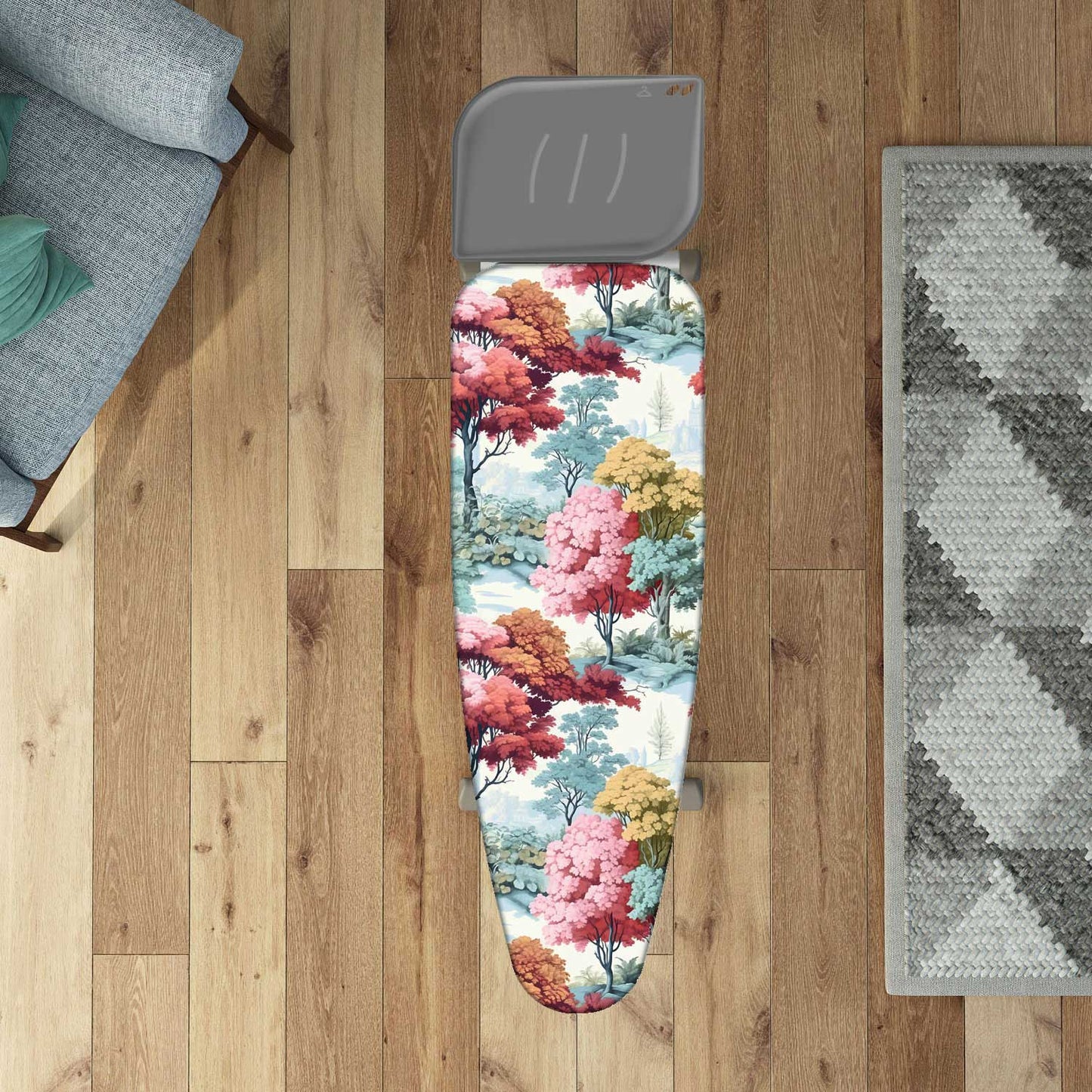 Copriasse da stiro, 140x55 cm, 2 strati, Cotone 100% e mollettone, Made in Italy, Sistema a clip, Colombo Autumn Vibes, 1