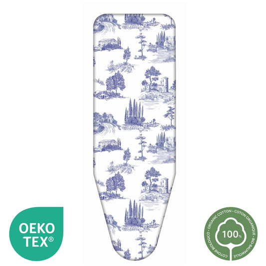 Copriasse da stiro, 140x55 cm, 2 strati, Cotone 100% e mollettone, Made in Italy, Sistema a clip, Colombo Tuscan Summer, 2