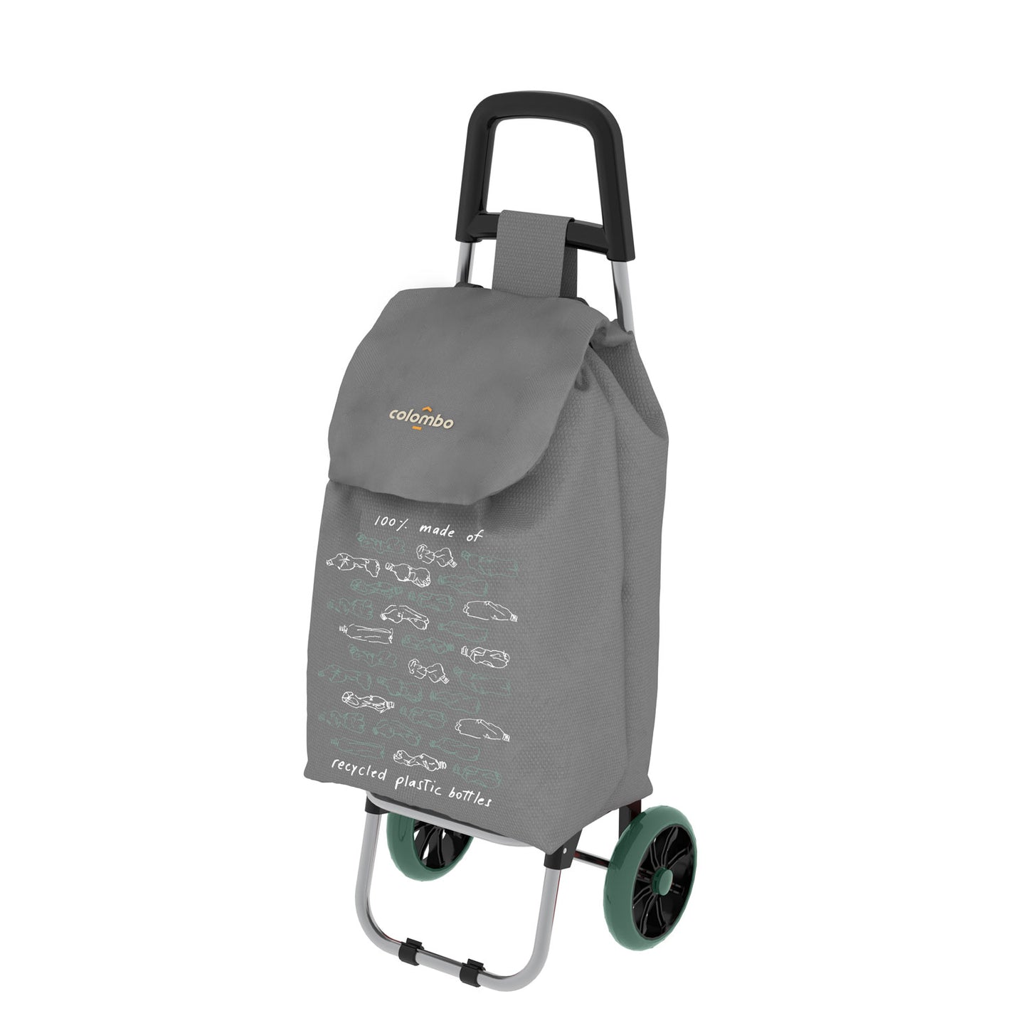 Carrello spesa, Capacità 40 L, Carrello Portaspesa, Borsa in poliestere impermeabile, Colombo