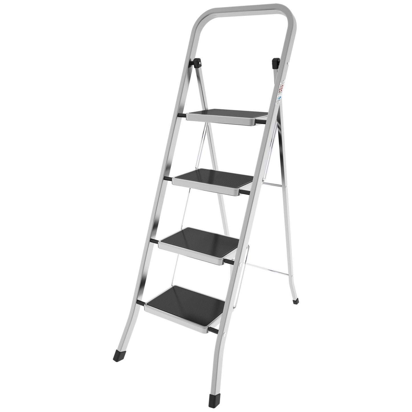 Scaletta, Scala 4 gradini, Scala a Pioli, Scaletta Pieghevole, dimensione gradino 30x21cm, Colombo FACTOTUM ALLUMINIO , 1