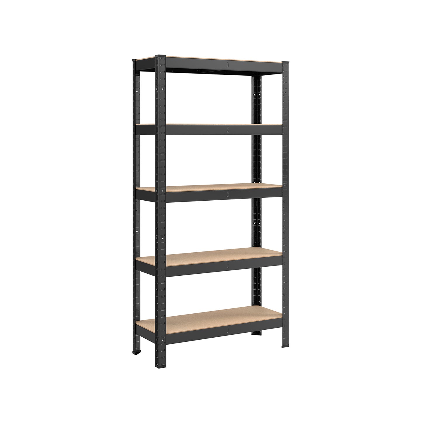 Scaffalature Metalliche, 5 Ripiani, Scaffali Magazzino, 30 x 75 x 150 cm, Portante 650 kg, Nero, Songmics, 2