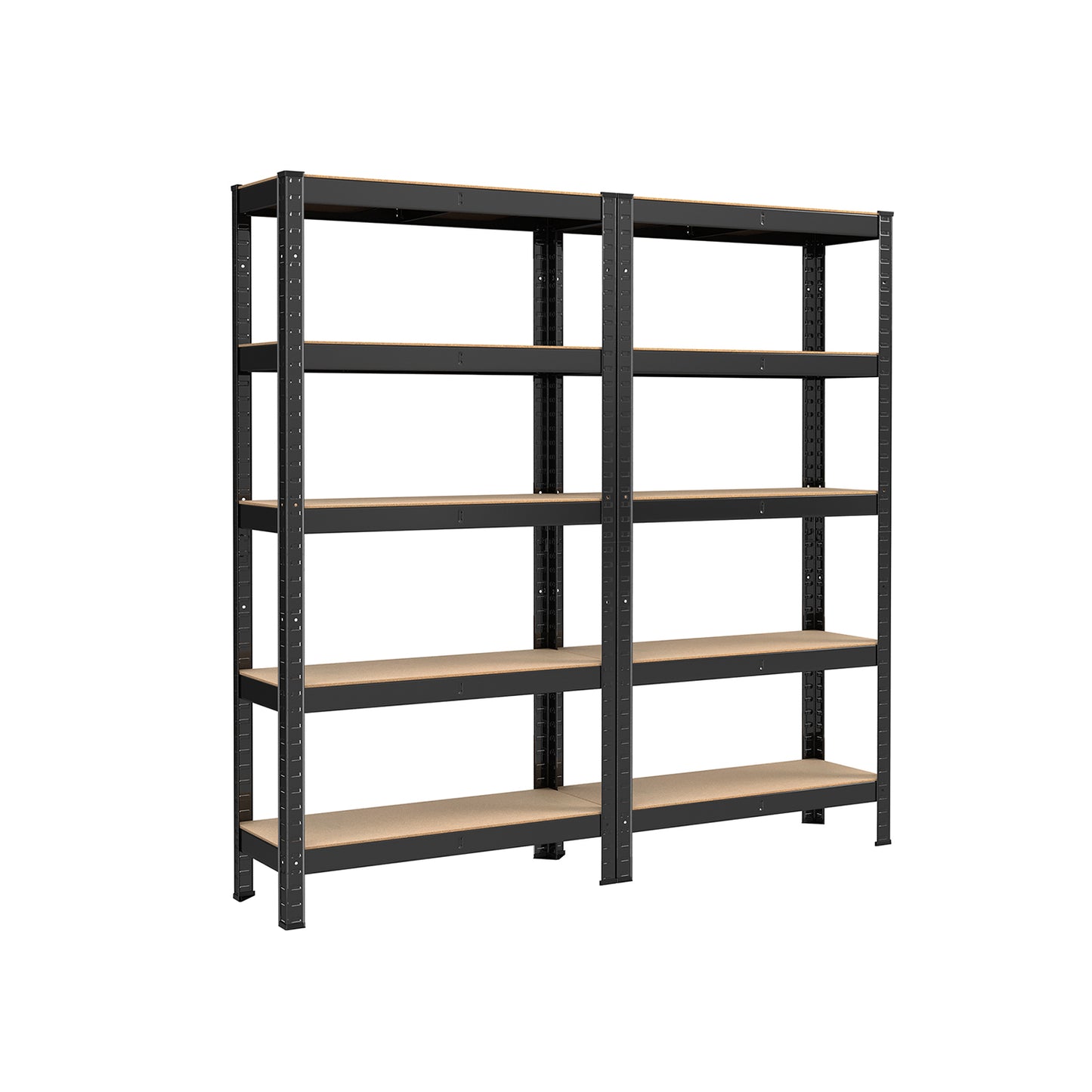 Scaffalature Metalliche, Set di 2, Scaffali Magazzino, 5 Ripiani, 30 x 75 x 150 cm, Portante 650 kg, Nero, Songmics, 2