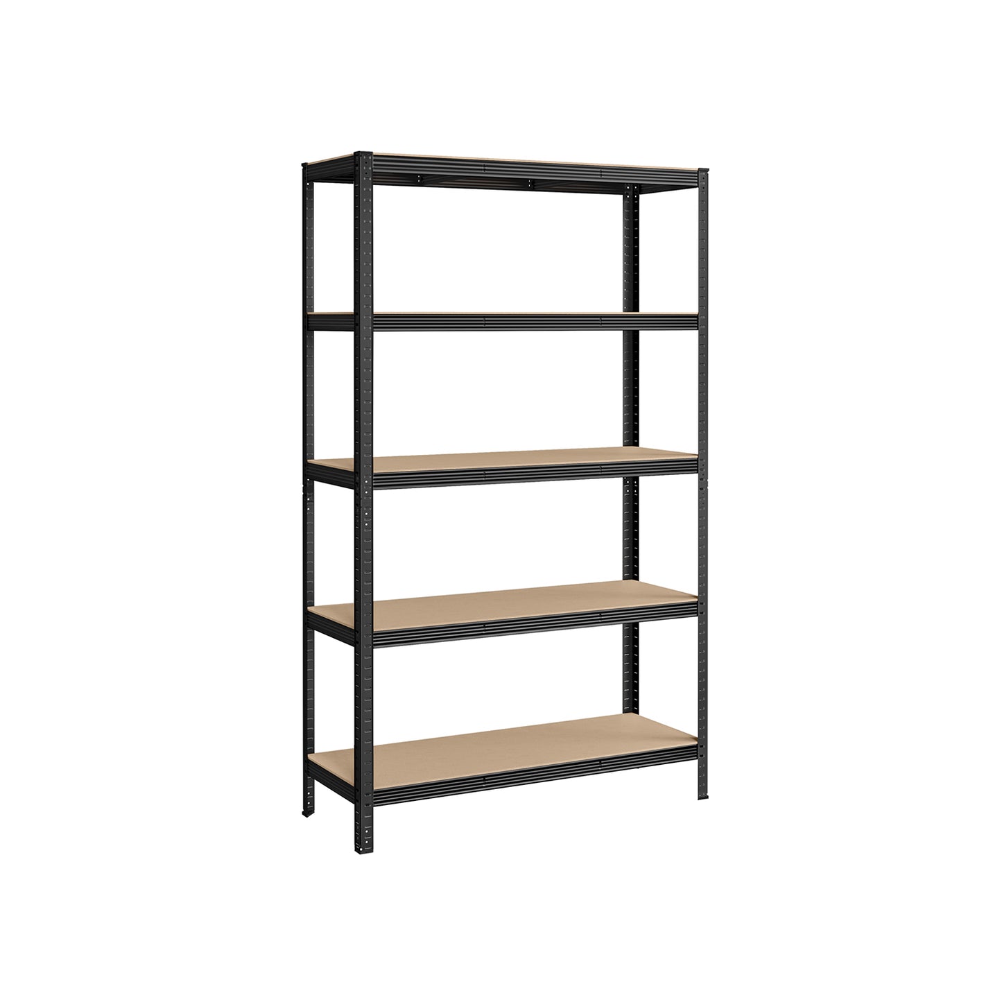 Scaffali, Scaffalature Metalliche, 5 Ripiani, 60 x 120 x 200 cm, Scaffali Magazzino, Portante 750 kg, Nero, Songmics, 2