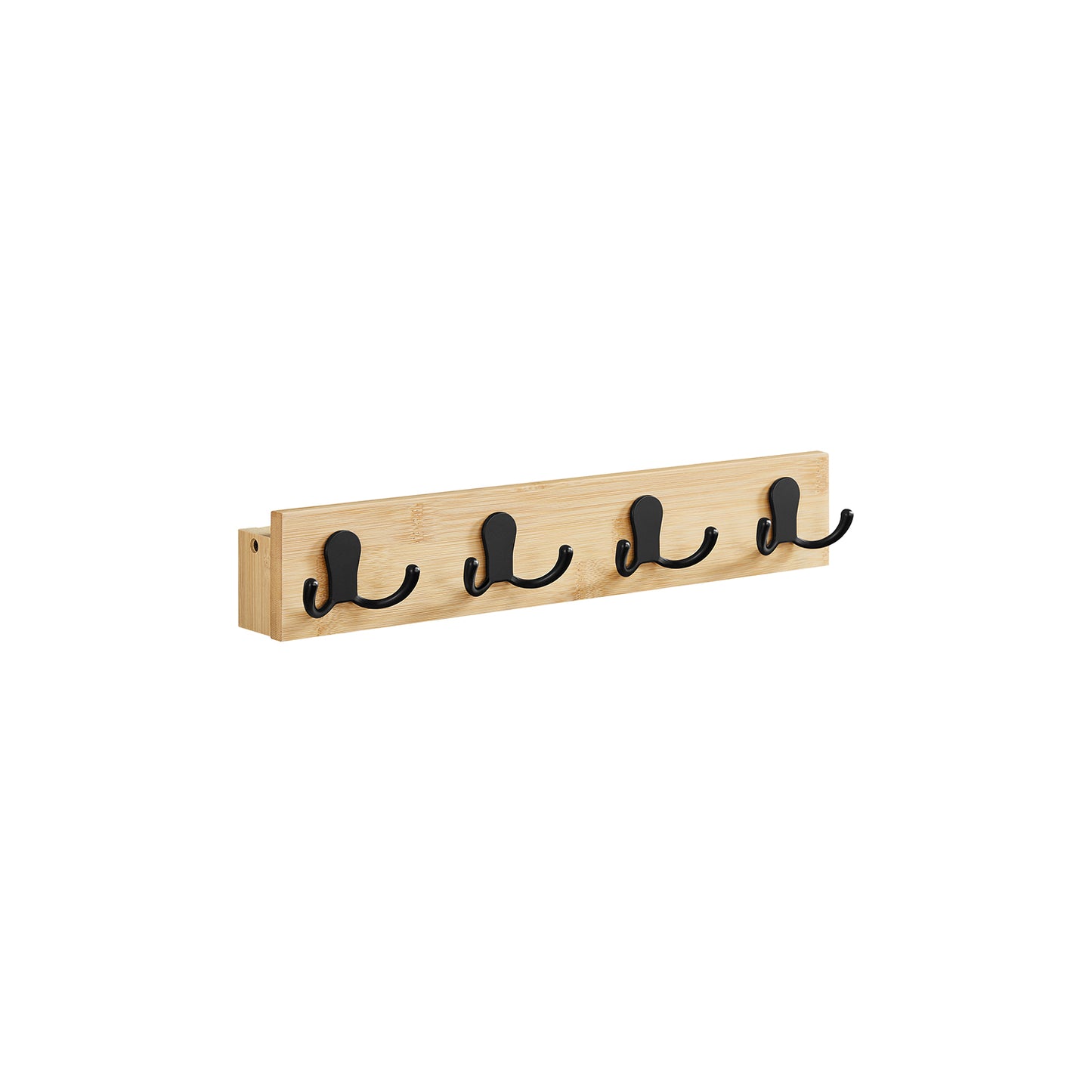 Appendiabiti a muro, Appendiabiti da Parete, con Mensola, 4 Ganci Doppi in Metallo, con Portata di 16kg, Beige, SONGMICS, 2