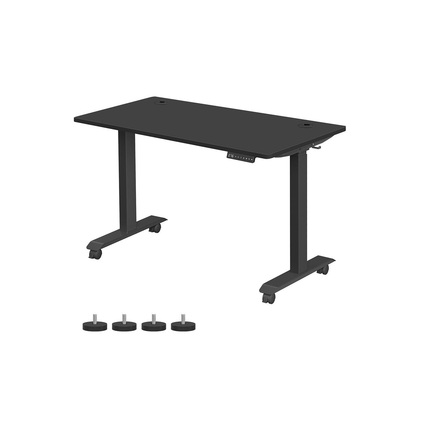 Scrivania Elettrica, Scrivania Regolabile in Altezza, Scrivania PC, 70x140cm, 4 Altezze, Nero, Songmics, 1