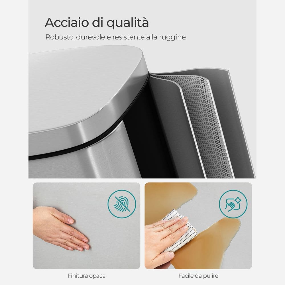 Cesto per immondizia, Acciaio