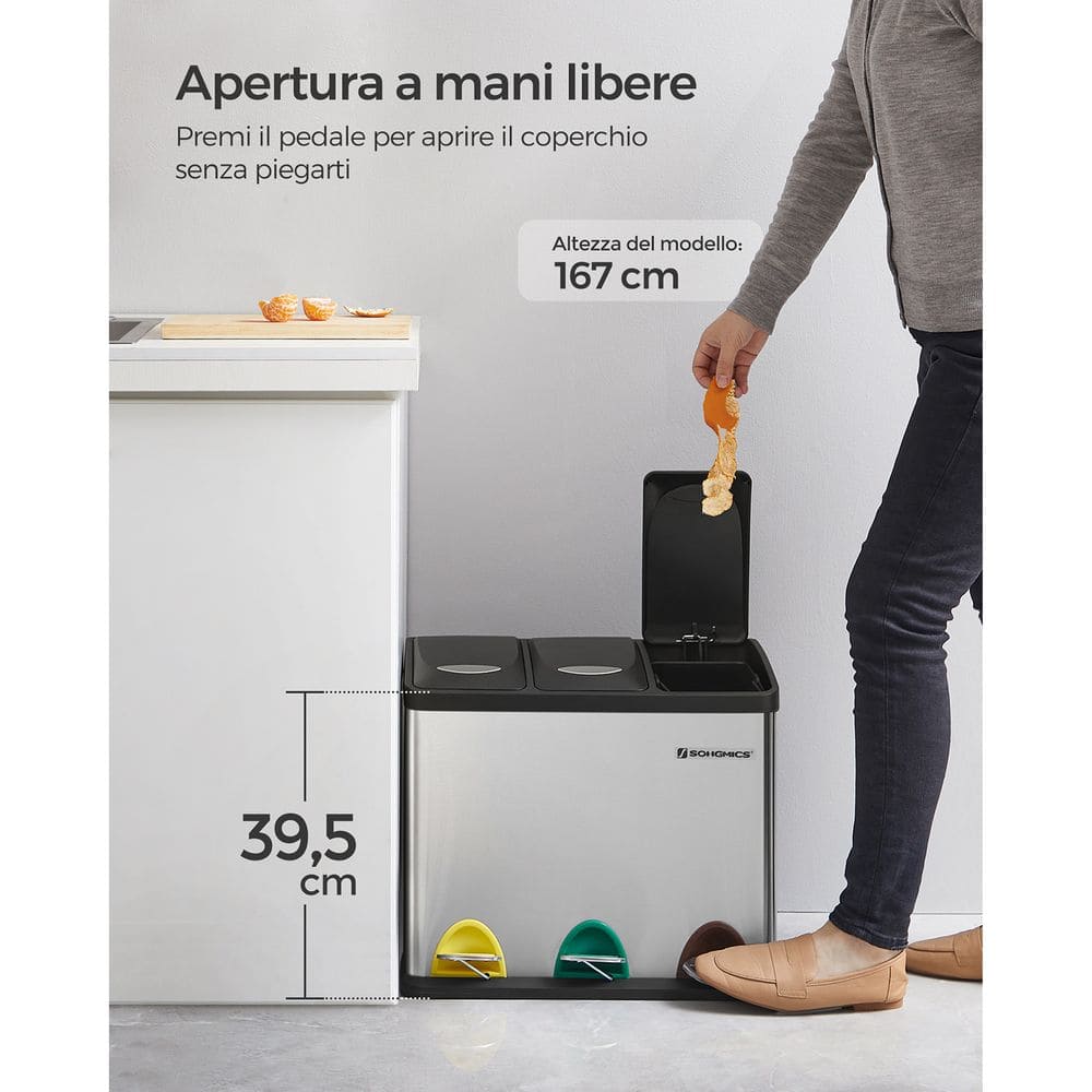Pattumiera, Appertura a mani libere