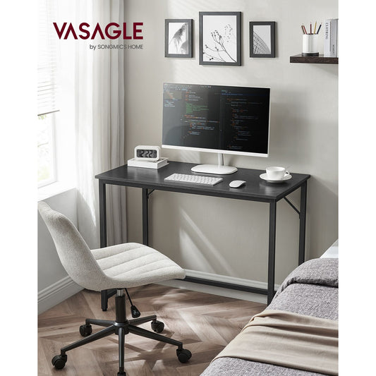 Scrivania PC, Scrivania Ufficio, Piccola Scrivania, 50x100x76cm, Scrivania Salvaspazio, Nero, Vasagle, 1