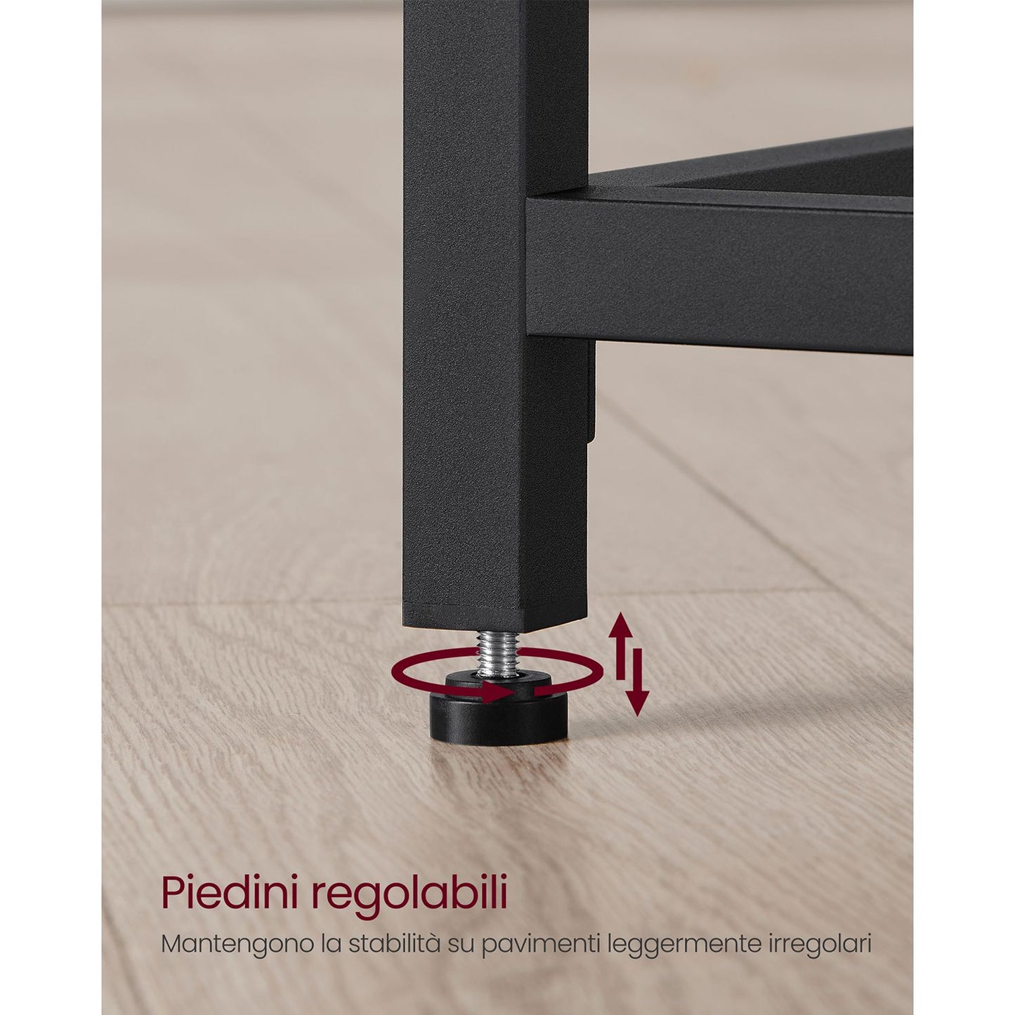 Scrivania PC, Scrivania Ufficio, Piccola Scrivania, 50x100x76cm, Scrivania Salvaspazio, Nero, Vasagle, 1