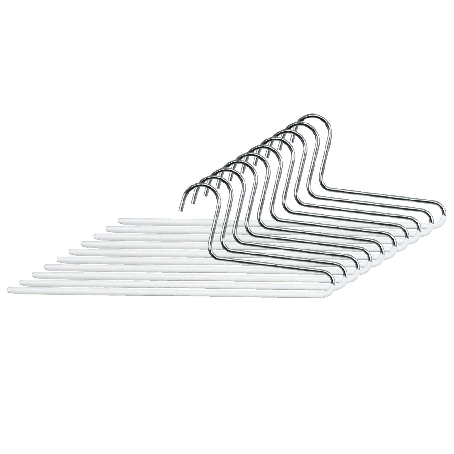 Grucce per abiti, 10 Pezzi, Appendini, Grucce salvaspazio, con Rivestimento Antiscivolo, Ampio 35 cm, MAWA KH C - Bianco, 1