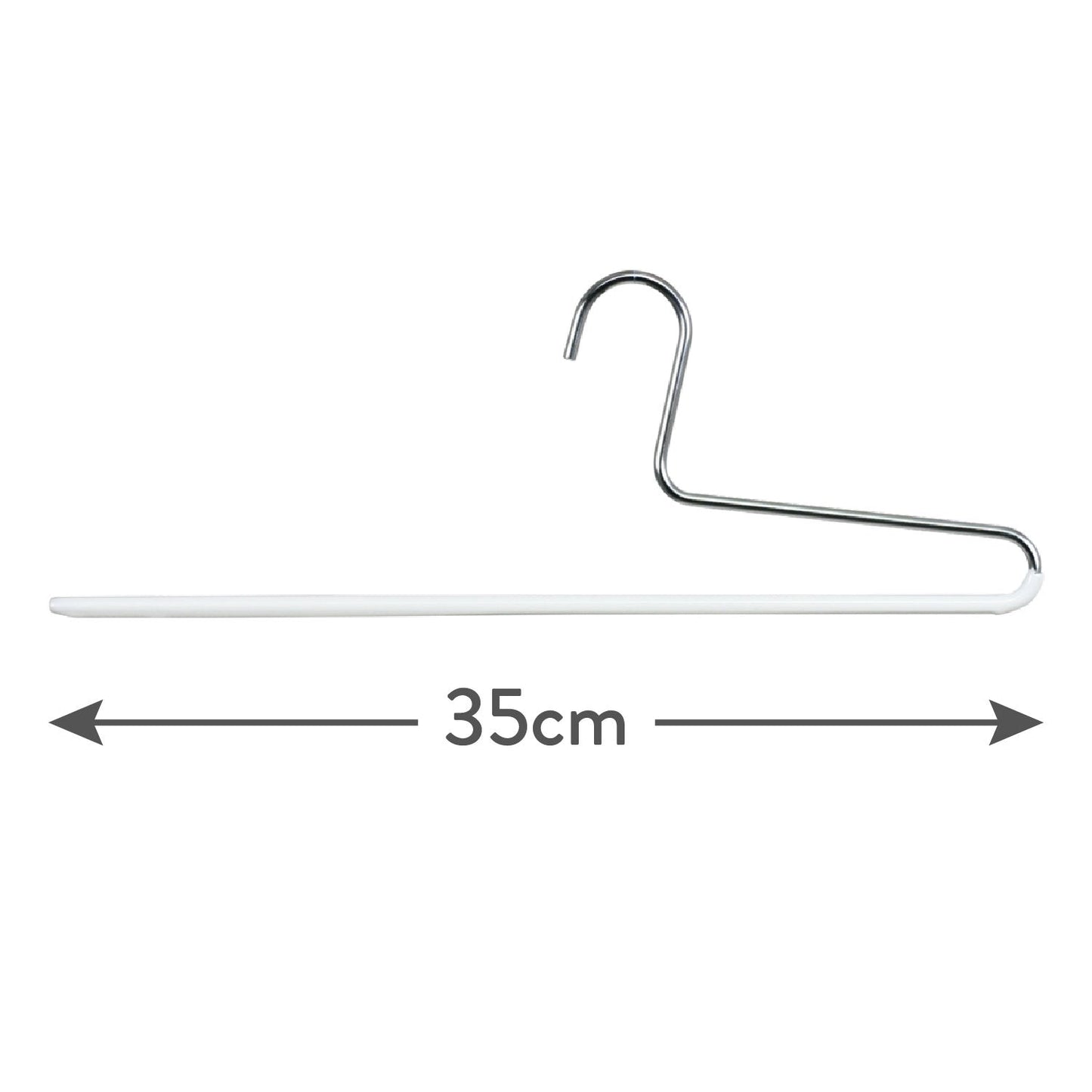 Grucce per abiti, 10 Pezzi, Appendini, Grucce salvaspazio, con Rivestimento Antiscivolo, Ampio 35 cm, MAWA KH C - Bianco, 4