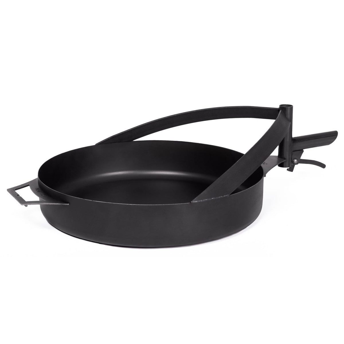 Padella con Manico per Ciotola Fuoco MONTANA X, Acciaio Naturale | Dia. 50 cm, Cook King - FATTO A MANO