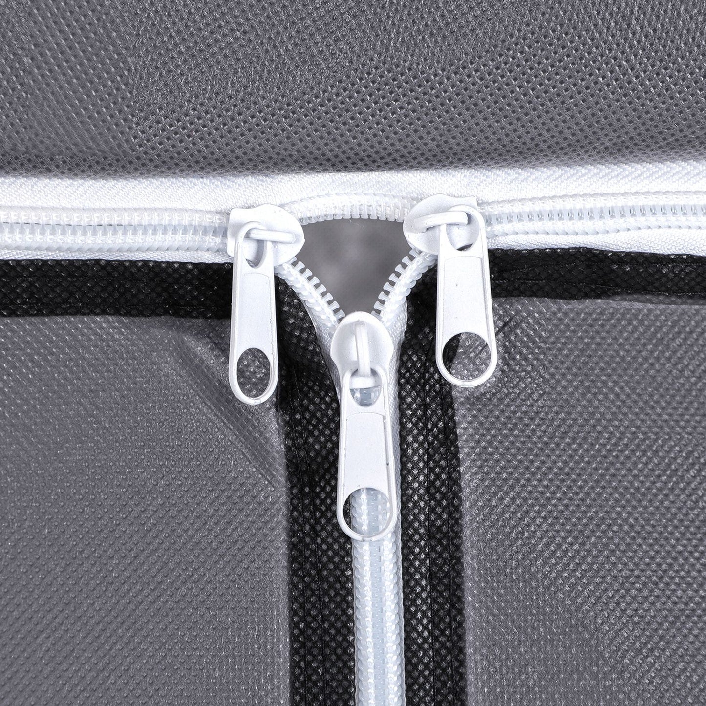 Armadio in Tessuto, Armadio portatile, Armadio pieghevole con asta di sospensione, Grigio, SONGMICS, 5
