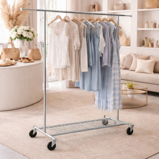 Rella Appendiabiti, Appendiabiti con Ruote, con Scarpiera, Appendiabiti Professionale, Tatkraft Duncan, b