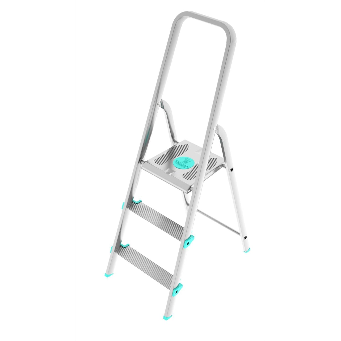 Scala a pioli, Scaletta Pieghevole, scaletta 3 gradini, Altezza 61cm, Portata max 150 kg, Scaletta alluminio, Colombo LIBELLULA , 1