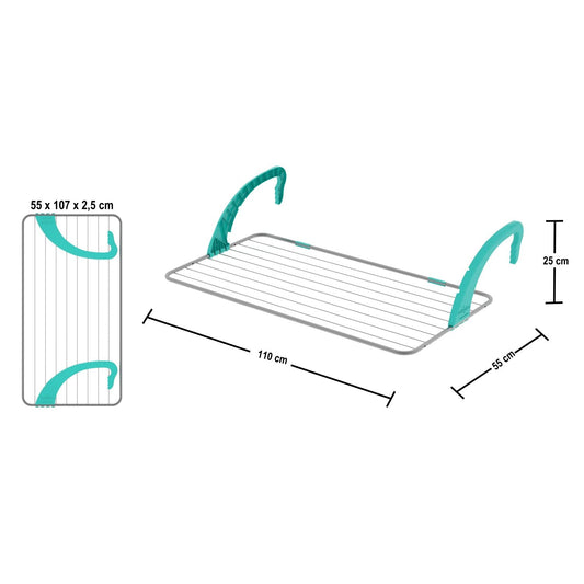 Stendibiancheria, Stendibiancheria da balcone, Lunghezza stendibiancheria 10m, Stendino da balcone, Colombo BALCONY 10 , 2