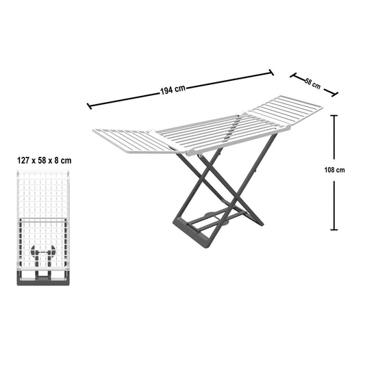 Stendibiancheria, superficie utile di asciugatura 20 m, Capacità di carico 9 kg, Elevata stabilità, Colombo MARINO , 2