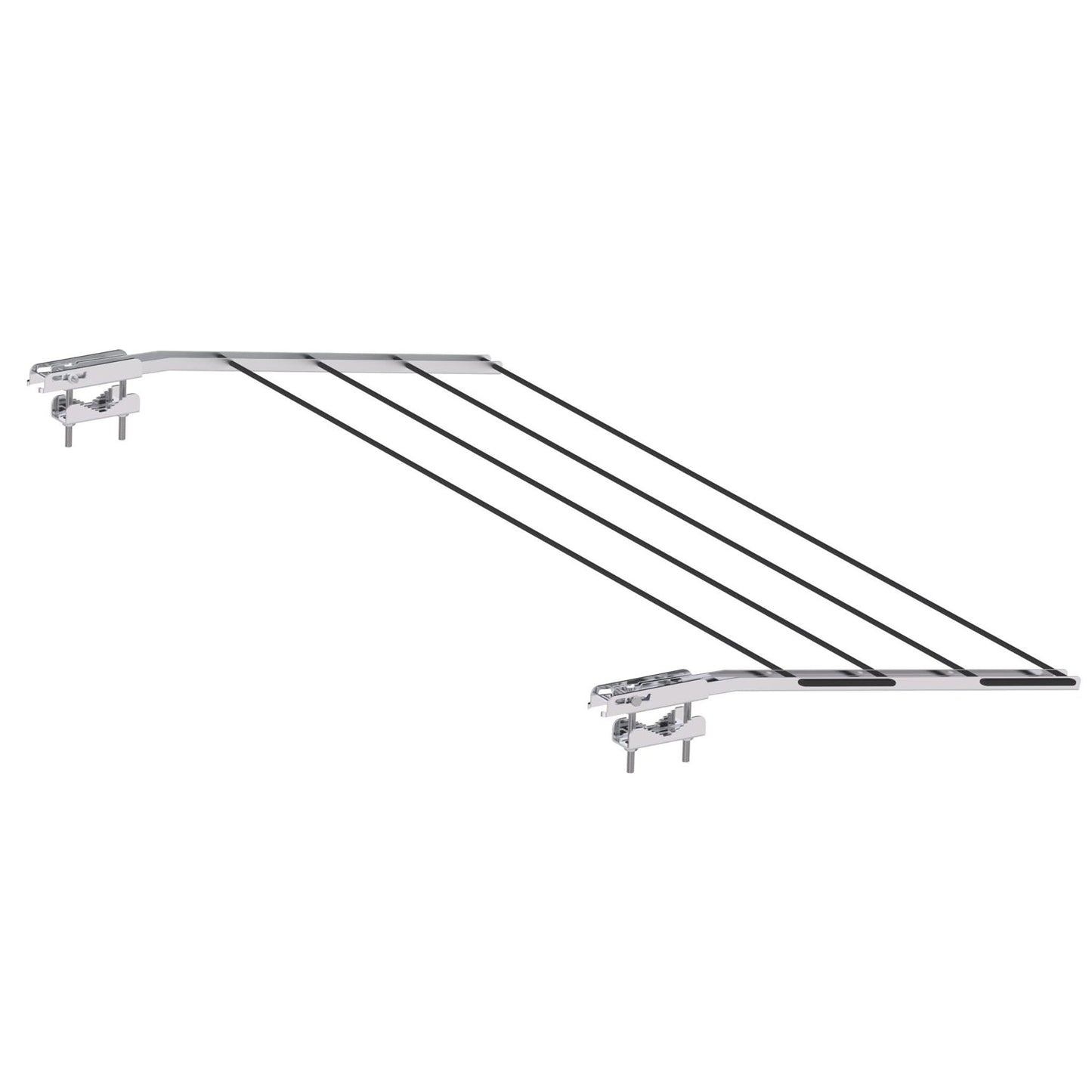 Stendino da Balcone, Stendibiancheria da Esterno, bloccabile in 3 posizioni, carico 15 kg, la corda non è inclusa, Colombo BALCONY , 3
