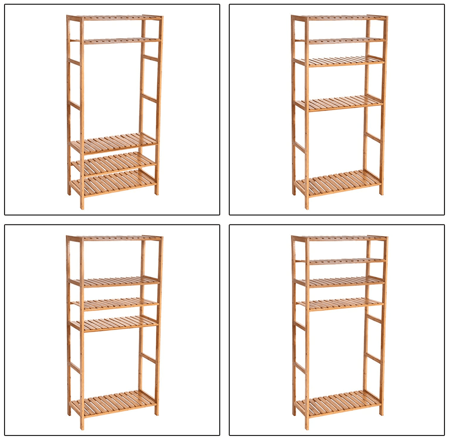 Scaffale portaoggetti in bambu, Songmics, 2