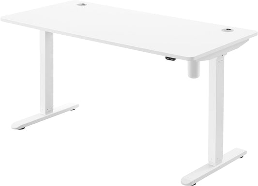 Scrivania Elettrica Regolabile in Altezza, 70 x 140 x (73-114) cm, Supporto per Scrivania, con Piano, Bianco, SONGMICS, 2