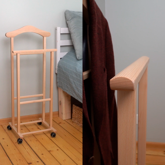 Servo Muto, su Ruote, Legno di Faggio, Servo Muto Moderno, per Uomo e Donna, ARIT ATRI, 2