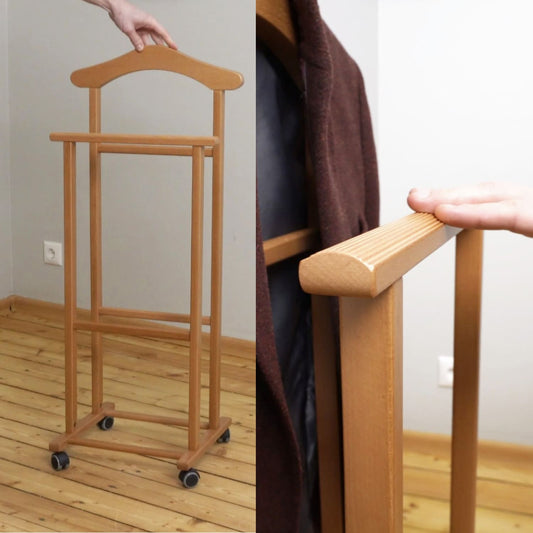 Servo Muto, su Ruote, Legno di Faggio, Servo Muto Moderno, per Uomo e Donna, ARIT ATRI, 2