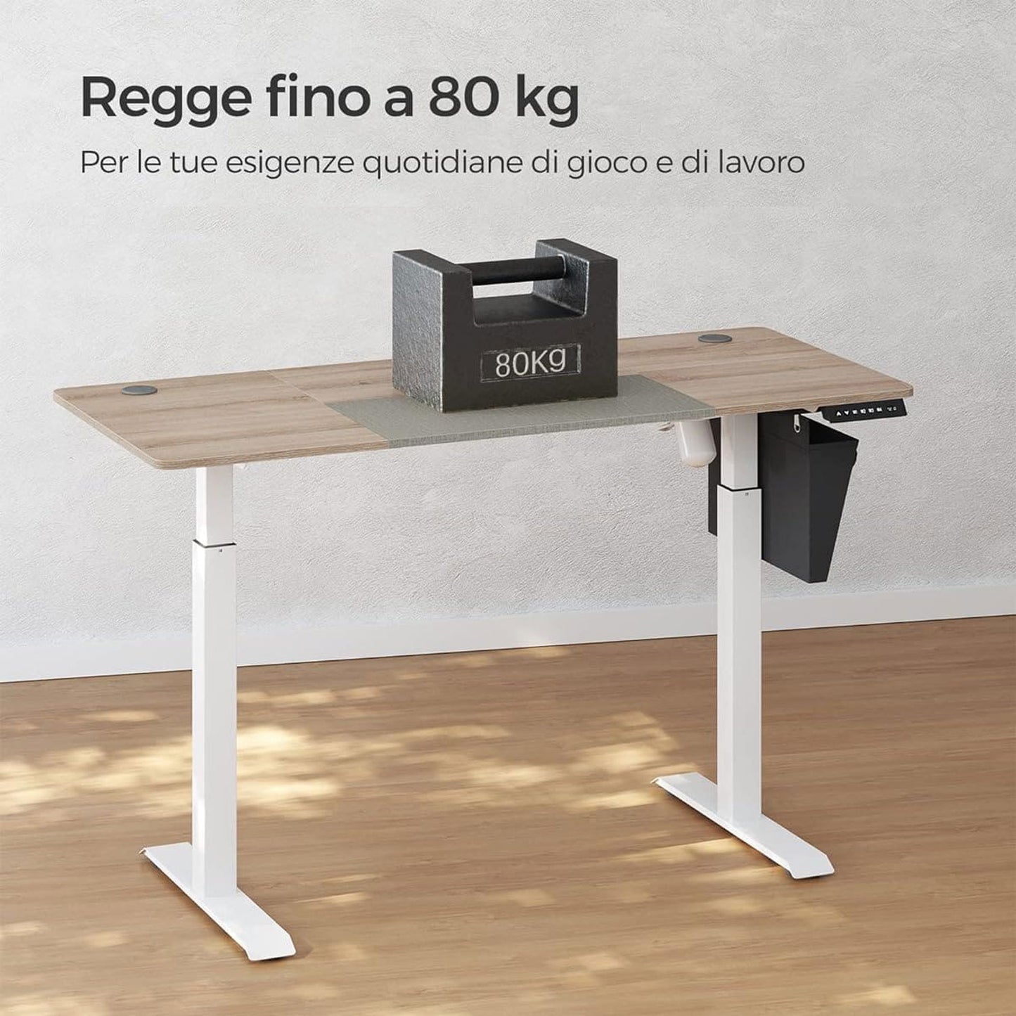 Scrivania elettrica, Tavolo da ufficio, Scrivania, Tavolo ufficio, Scrivania ufficio, SONGMICS, 2