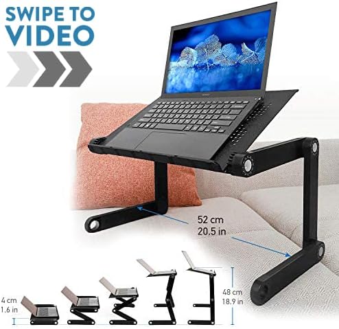 Supporto pc, Tavolino da letto, Realizzato in alluminio, Raffreddamento naturale - WonderWorker Newton , 2