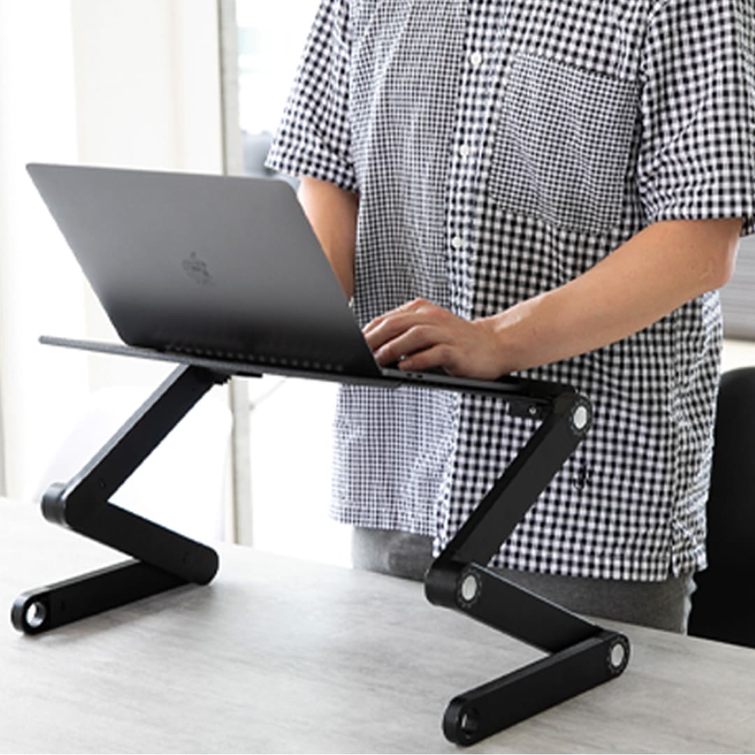 Supporto pc, Tavolino da letto, Realizzato in alluminio, Raffreddamento naturale - WonderWorker Newton , 3