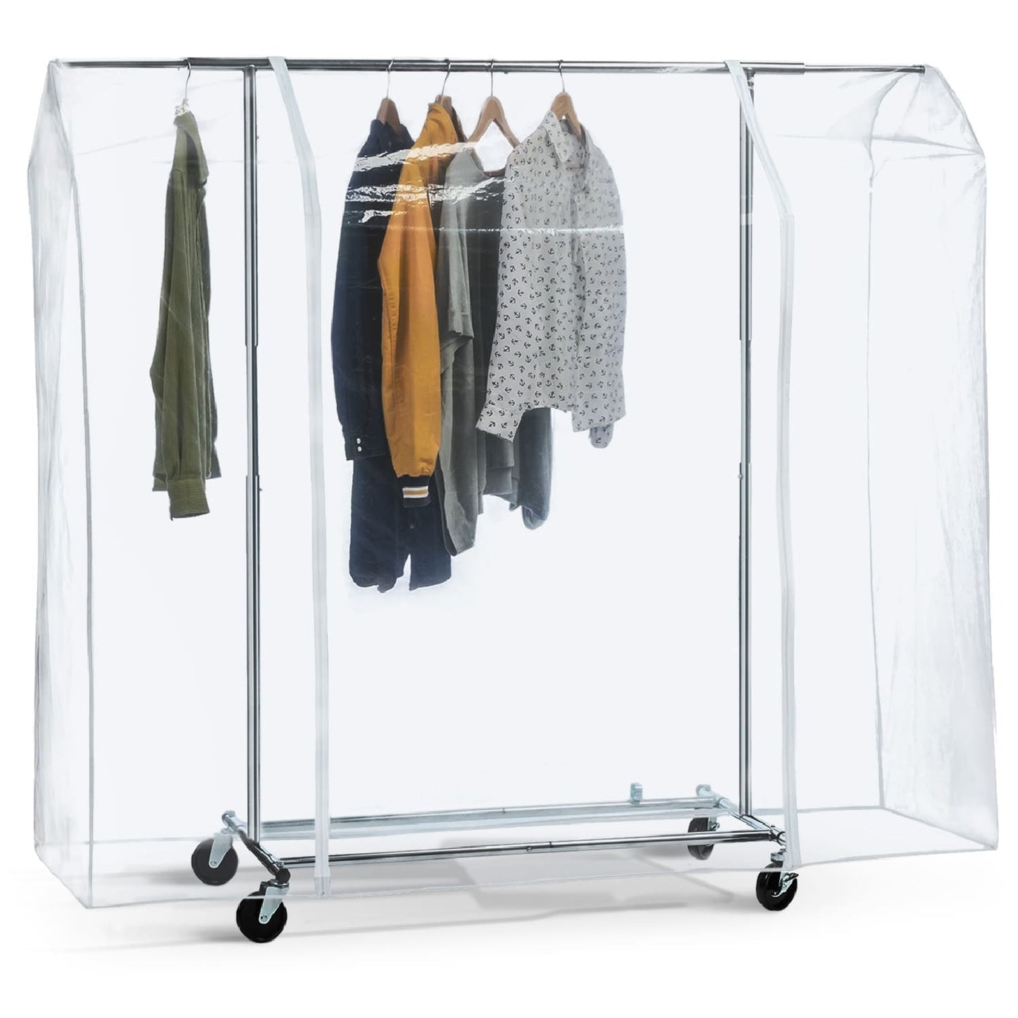 Copertura Protettiva Antipolvere per Stand Appendiabiti, Facile da aprire e chiudere,Trasparente, L183 cm, Tatkraft Big, 1