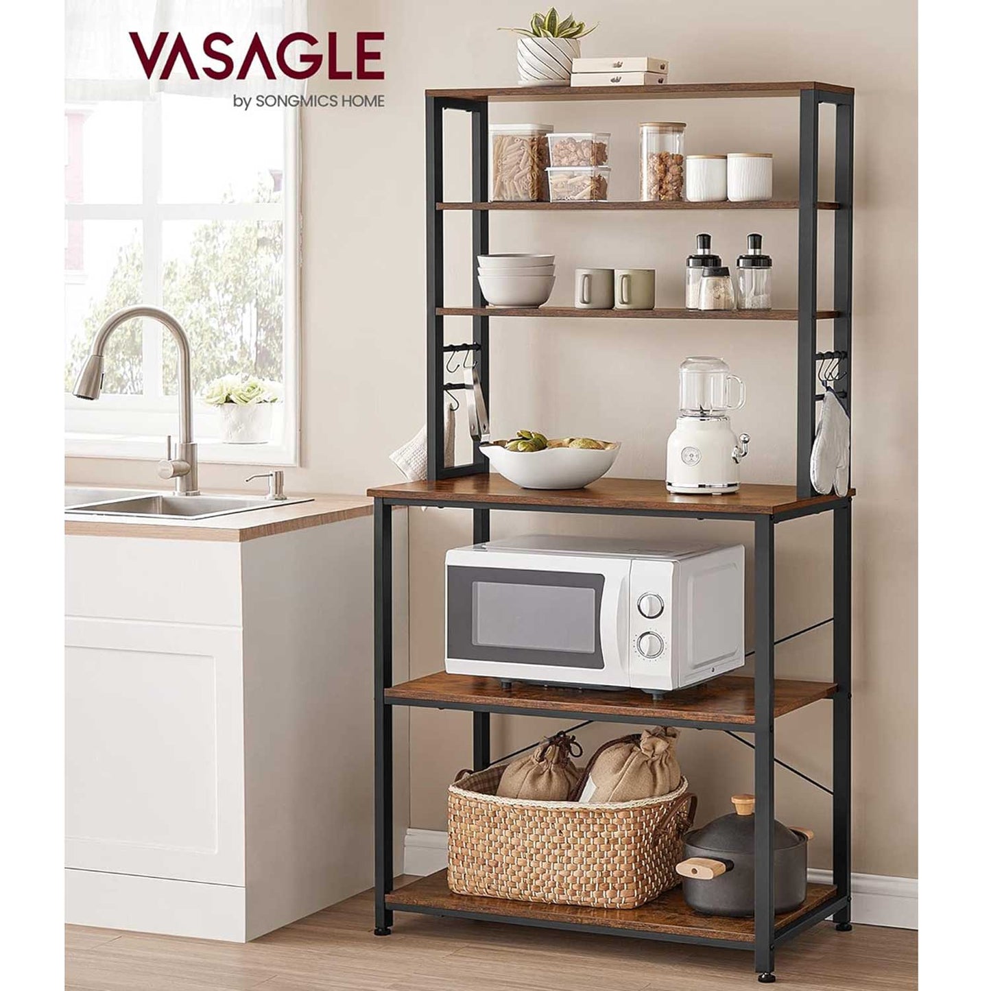Scaffale Metallo, Scaffale Cucina, 6 ripiani, VASAGLE, 7