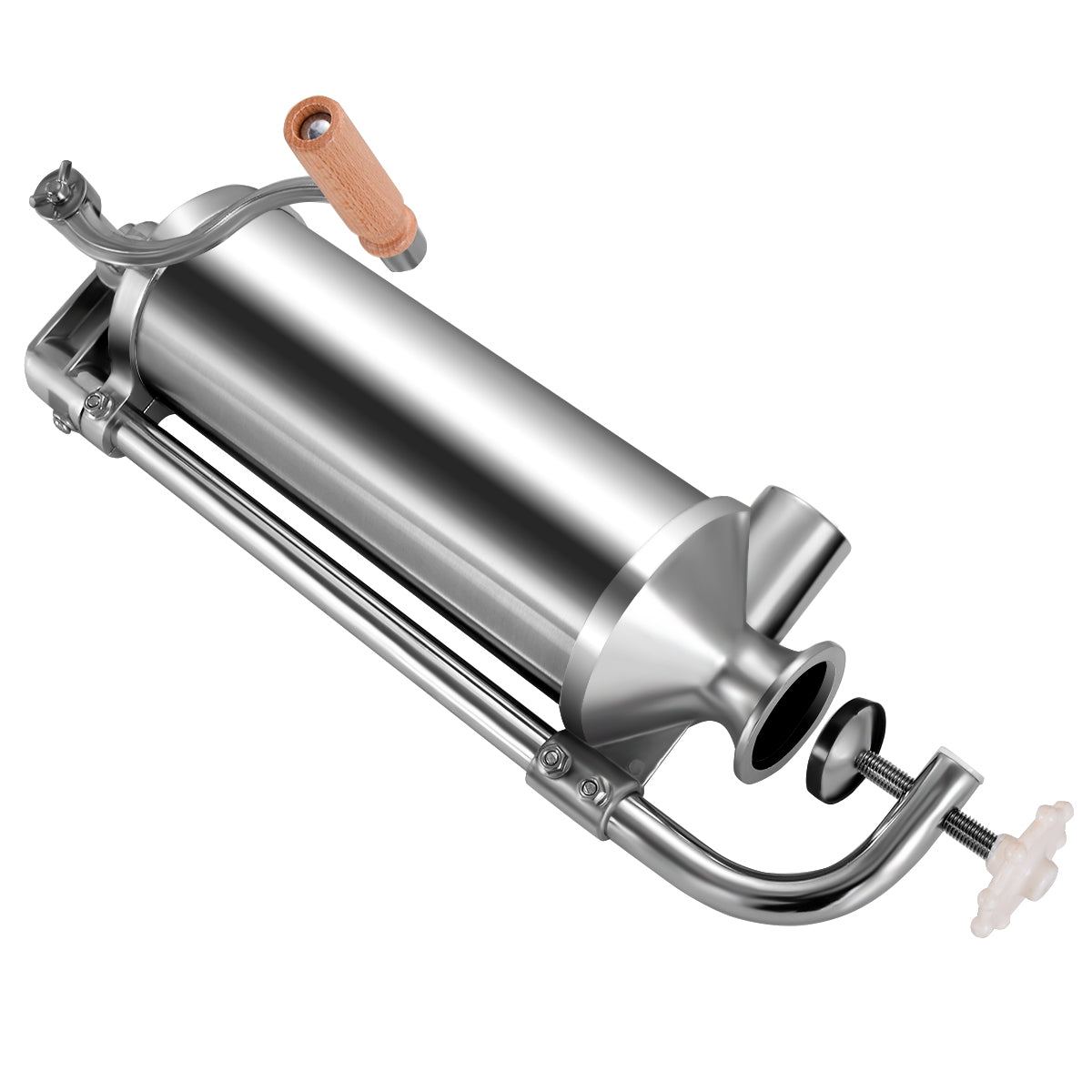 Insaccatrice per salsiccia, 3L, per salsicce Macchina per salsiccia in acciaio inox, con 4 tubi di riempimento, Costway, 1