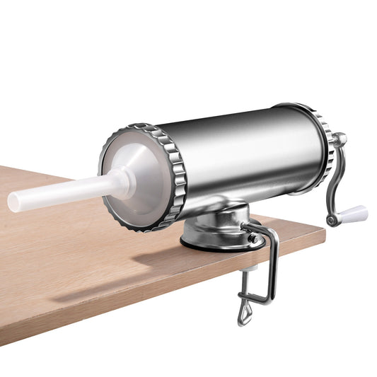 Insaccatrice per salsiccia, 3L, Macchina per salsiccia, con 3 tubi di riempimento, in metallo, Costway, 1