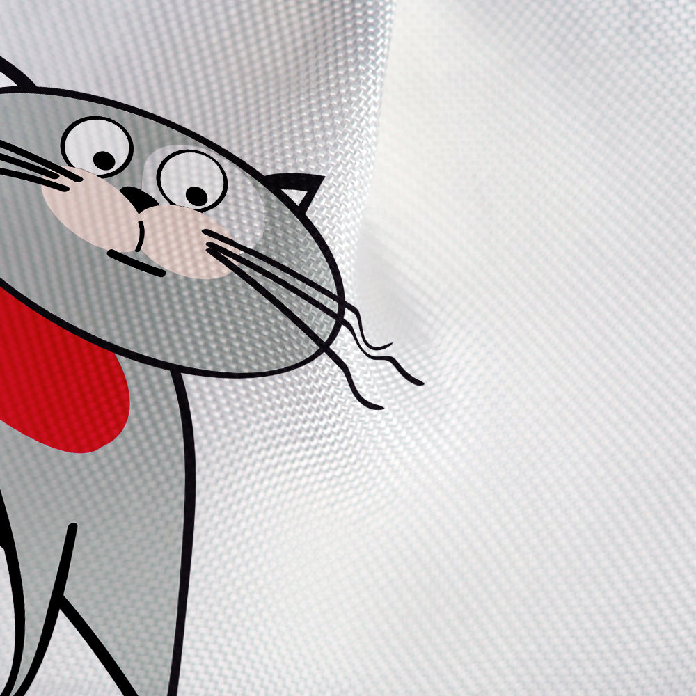 Tatkraft Funny Cats - Tenda da doccia in poliestere con rane divertenti, resistente alla muffa, impermeabile, 180X180 cm, 12 anelli doccia inclusi