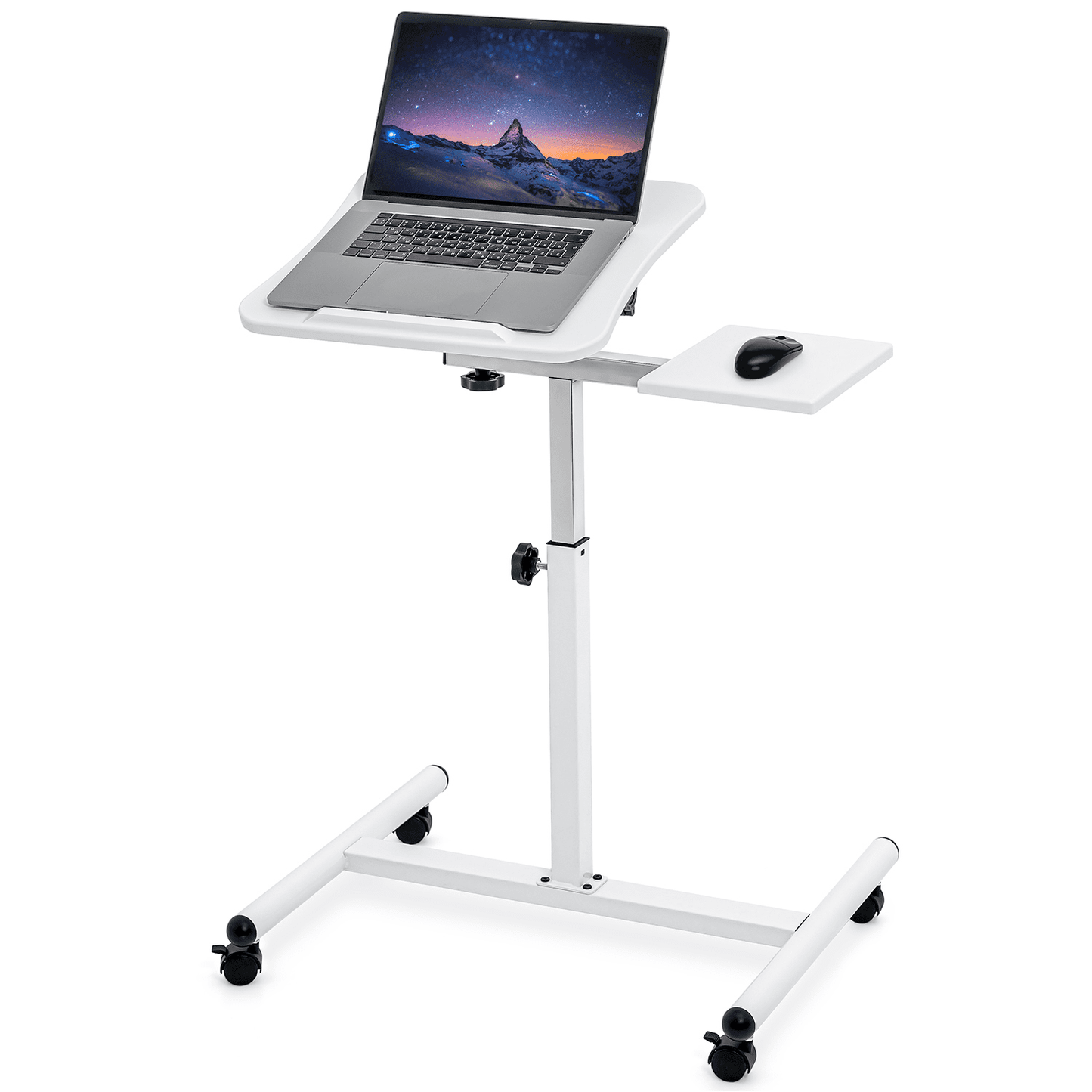 Tatkraft Bianca - Scrivania porta computer ergonomica, Regolabile in altezza