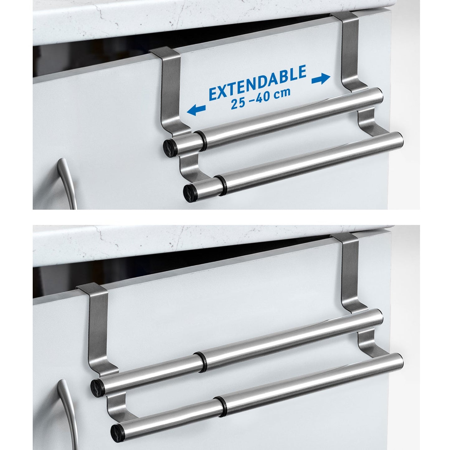Tatkraft Double - portasciugamani estensibile da appendere sopra la porta, 1