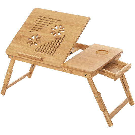 Tavolo regolabile per laptop, Pieghevole Supporto per notebook, SONGMICS