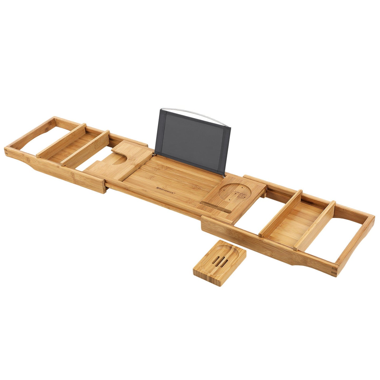 Songmics, vaschetta da bagno in bambu, 4