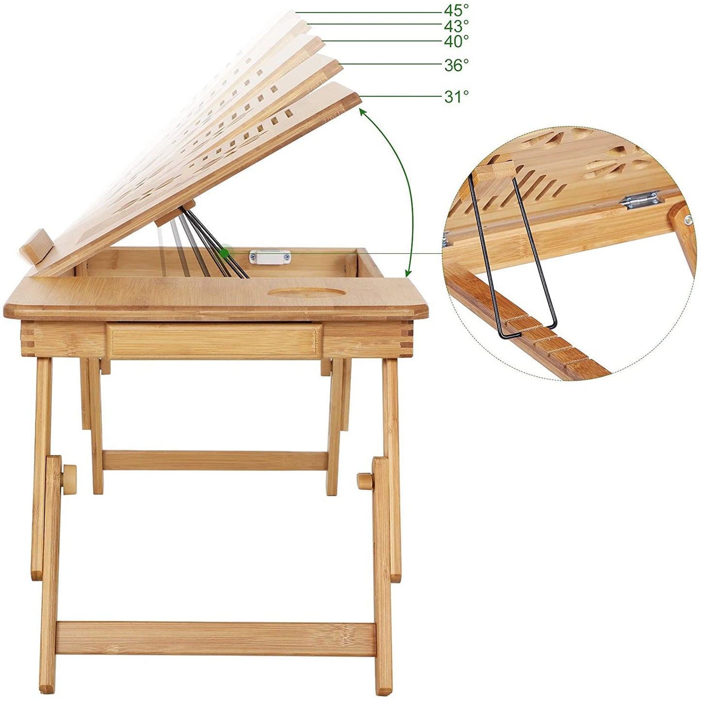 Songmics, tavolo regolabile per laptop, 2